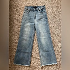 Risen high rise ankle wide leg jeans